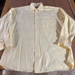 Gitman Gold Masters Dress Shirt Mens Sz 16 33 Yellow Pocket Cotton Made in USA